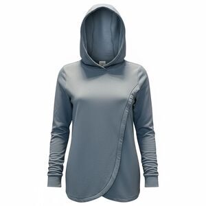 EUC Eliana Women’s Blue Asymmetrical Long Sleeve Hoodie - Size Medium